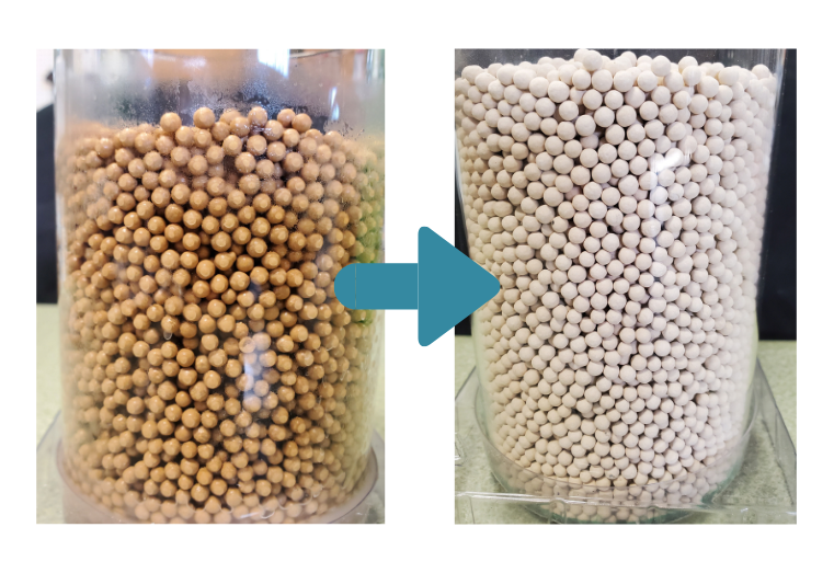 Saturated and plasma-regenerated molecular sieves