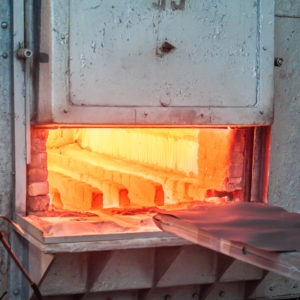 Metal,Hardening,Furnace.,The,Door,Is,Open,,Ready,To,Load